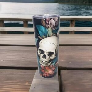 New 20 Oz Two Skulls Handmade Tumbler